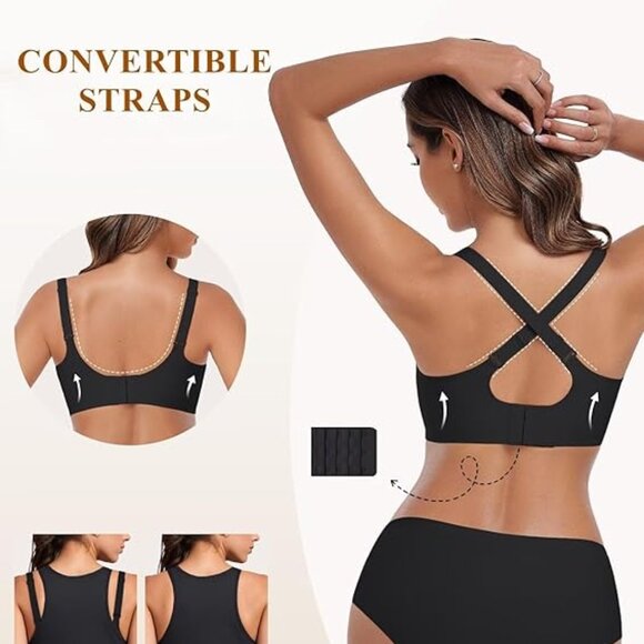 Womens Size XX-Large Full Coverage Wireless Bra Push up Seamless Bralettes - Picture 4 of 12